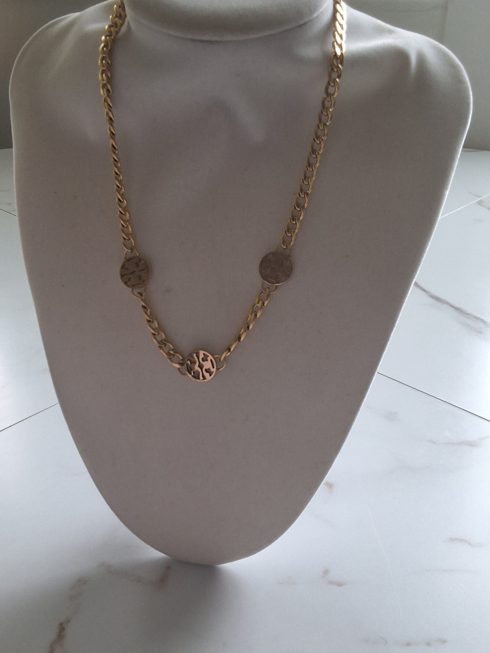 Gold Disc Link Necklace - Women Jewelry